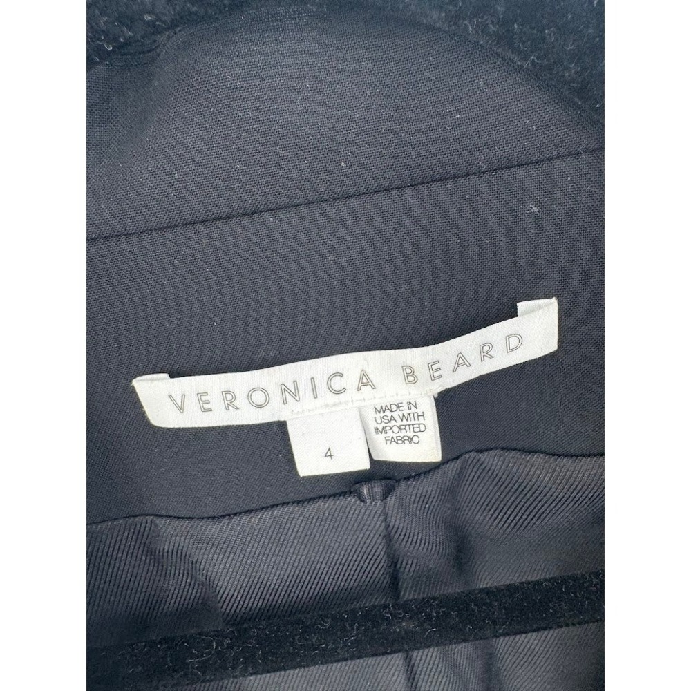 Veronica Beard Black Wool Single Button Classic Dickey Jacket Blazer Size 4 - Picture 5 of 12